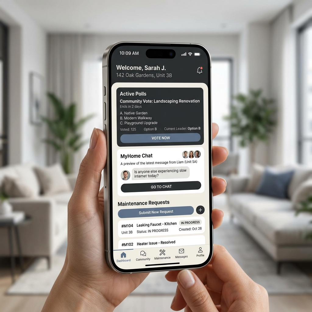Ukážka rozhrania mobilnej aplikácie MyHome